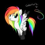 1:1 black_background blue_eyes colorful_theme cutie_mark equid equine fan_character feathered_wings feathers female feral hair hasbro looking_at_viewer mammal multicolored_hair multicolored_tail my_little_pony mythological_creature mythological_equine mythology nimbus_petal pegasus rainbow_hair rainbow_tail simple_background sitrophe smile solo tail unavailable_at_source wings 