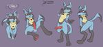  2017 anthro arashidrgn balls blue_fur butt canine erection fur hypnosis lucario male mammal mind_control multiple_poses nintendo nude open_mouth penis pok&eacute;mon pose red_eyes simple_background tongue video_games 
