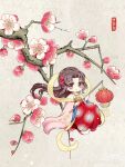  chibi chinese_clothes flower hanfu highres lantern non-web_source plum_blossoms qixiong_ruqun ruqun 