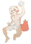  2024 absurd_res anthro areola arknights asian_clothing ball balls canid canine canis clothed clothing domestic_dog east_asian_clothing fundoshi fundoshi_only fur genitals hair hi_res holding_ball holding_object hung_(arknights) hypergryph japanese_clothing looking_at_viewer male mammal one_eye_closed sketch solo studio_montagne tail tan_body tan_fur topless underwear underwear_only yan200075 