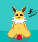 absurd_res andromorph andromorph/female belly canid canine darkbraker digital_drawing_(artwork) digital_media_(artwork) dildo eevee eeveelution ejaculation excited female fluffy fur generation_1_pokemon genitals happy happy_sex hi_res intersex intersex/female jolteon mammal masturbation nintendo penetration pokemon pokemon_(species) purple_eyes pussy relaxing sex sex_toy size_difference smaller_female solo vaginal vaginal_penetration yellow_body yellow_fur