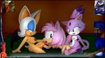  2017 amy_rose anthro balls bigdon1992 blaze_the_cat breasts hedgehog herm intersex mammal nipples nyurora nyuroraxbigdon open_mouth patreon rouge_the_bat sonic_(series) 