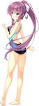  :o arched_back arm_at_side ashishun ass back bangs barefoot blue_eyes blue_swimsuit blush breasts clenched_hand competition_swimsuit embarrassed eyebrows_visible_through_hair flat_ass from_side full_body hair_between_eyes hair_ribbon hand_up high_ponytail highres kneepits komagata_yuzuki legs long_hair long_ponytail looking_away medium_breasts non-web_source official_art one-piece_swimsuit parted_lips ponytail primal_x_hearts purple_hair raised_eyebrows ribbon sidelocks simple_background solo standing straight_hair swimsuit very_long_hair white_background white_ribbon 