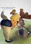2024 after_sex animal_crossing anthro bodily_fluids bottomwear brother_(lore) brother_and_sister_(lore) brown_body brown_fur bubble butt canid canine canis clothing cum cum_from_pussy cum_in_pussy cum_inside dialogue digby_(animal_crossing) dirty_talk domestic_dog dominant dominant_female duo english_text female finger_on_chin fur genital_fluids genitals humanoid_genitalia humanoid_penis incest_(lore) isabelle_(animal_crossing) male male/female mammal nintendo penis restraints sibling_(lore) sister_(lore) skirt snot snot_bubble stocks submissive submissive_male tan_body tan_fur text xu53r