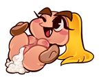  2017 2_toes alpha_channel big_breasts blonde_hair blush breasts cum cum_in_pussy cum_inside digital_media_(artwork) eyelashes eyes_closed feet female goomba goombella hair legs_up low_res lying mario_bros nintendo not_furry nude on_back on_floor open_mouth paper_mario ponytail puhker short_stack smile spread_legs spreading toes tongue video_games 