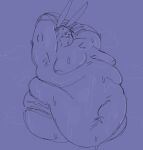  anthro belly belly_overhang big_belly big_moobs bodily_fluids calebcorduroy clothing desmond_(calebcorduroy) fat_rolls huge_belly lagomorph leporid long_ears love_handles male mammal moobs morbidly_obese morbidly_obese_anthro morbidly_obese_male navel obese obese_anthro obese_male overweight overweight_anthro overweight_male rabbit solo sweat undressing 