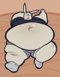  anthro belly big_belly calebcorduroy clothed clothing desmond_(calebcorduroy) fat_arms fat_legs fur hair hi_res huge_belly lagomorph leporid long_ears male mammal morbidly_obese morbidly_obese_anthro morbidly_obese_male navel obese obese_anthro obese_male open_mouth overweight overweight_anthro overweight_male rabbit sleeping solo white_body white_fur white_hair 