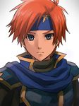  armor blue_eyes cape fire_emblem fire_emblem:_fuuin_no_tsurugi fire_emblem_heroes headband highres looking_at_viewer male_focus red_hair roy_(fire_emblem) short_hair smile 