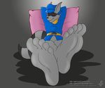  5_toes anthro bottomless clothed clothing feet foot_focus gahowolf humanoid_feet male mammal raccoon sleeping sly_cooper sly_cooper_(series) toes video_games 