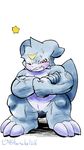  animal_genitalia biceps big_muscles blue_skin blush claws cloaca digimon growth hatake male muscle_growth muscular nude quads solo sweat transformation triceps veemon vein veiny_muscles white_skin 