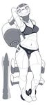  &lt;3 2016 aircraft aliasing big_thighs biped bra breasts clothing digital_drawing_(artwork) digital_media_(artwork) female front_view frown full-length_portrait greyscale halftone hand_behind_head living_aircraft living_machine looking_away looking_up machine medium_breasts metallic_body missile monochrome navel non-mammal_breasts panties pashoo pinup portrait pose shiny simple_background slim small_waist solo standing turbine underwear wheels white_background 