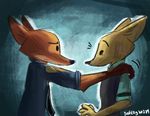  2017 anthro canine clothed clothing comic disney duo female fox male mammal nick_wilde skye_(zootopia) softlight289 zootopia 