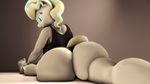  16:9 2017 3d_(artwork) anthro big_butt blue_eyes bottomless butt clothed clothing digital_media_(artwork) equine feet female friendship_is_magic hair hi_res horse huge_butt mammal my_little_pony pony snuddy split stretching thick_thighs vapor_trail vapor_trail_(mlp) wide_hips 