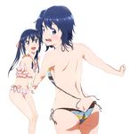  ass bikini china_(animator) gamers! hoshinomori_chiaki hoshinomori_konoha swimsuits transparent_png undressing 