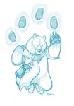  2017 ambiguous_gender anthro armello bear claws cosplay eyes_closed kobbers mammal overwatch pawpads rock sana_(armello) telekinesis video_games zenyatta_(overwatch) 