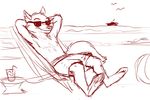  2016 anthro canine clothed clothing disney duo eyewear fox fur male mammal mianzuart nick_wilde shorts sketch summer sunglasses topless zootopia 