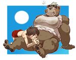  2017 41raco alternate_version_available anthro ashigara balls bear better_version_at_source clothing cum cum_in_mouth cum_inside fellatio human human_on_anthro interspecies looking_pleasured male male/male mammal nipples obese oral overweight sex shirt sweat tank_top tokyo_afterschool_summoners wet_shirt 