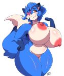  anthro big_breasts breasts canine curvaceous eye_patch eyewear featureless_crotch female fox hi_res huge_breasts lazuli_(doggod.va) looking_at_viewer mammal nipples nude ryousakai slightly_chubby smile solo standing thick_thighs voluptuous wide_hips 