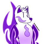  2017 alpha_channel anthro canine digital_media_(artwork) english_text fox fur ghost hair hi_res male mammal markings noisy_(character) notkastar_(artist) simple_background sketch solo spirit tagme text twewy vertical_bar_eyes 