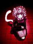  :3 animal_humanoid cat_humanoid chimera_ant clothed clothing digital_media_(artwork) eyelashes feline female hair hi_res humanoid hunter_x_hunter kneeling mammal mime-kaze neferpitou red_eyes smile solo 