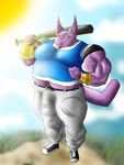  anthro armlets biceps big_biceps blazingblazen bulge cat champa dragon_ball dragon_ball_super feline flexing hi_res hyper male mammal musclegut muscular pecs penis sport vein 