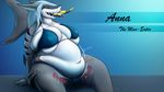  anna_(orcasanddragons) anthro belly big_belly big_breasts bikini breasts clothing female fish marine nipple_bulge orcasanddragons overweight shark solo_focus stomach_noises swimsuit vore 
