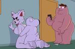 anthro balls breasts brian_griffin canine crossgender dog eroborus eyewear family_guy female fox glasses human kitsune_(ero) male male/female mammal nipples open_mouth overweight penis peter_griffin recording sex tongue tongue_out 