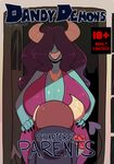  2017 absurd_res big_breasts breasts caesar_(peculiart) clothing comic cover dandy_demons demon devilchild dress duo faceless_(species) female hair_over_eyes hands_on_hips hi_res hoodie horn huge_breasts humanoid hybrid larger_female male not_furry peculiart size_difference smaller_male smile sue_(peculiart) 