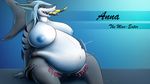  anna_(orcasanddragons) anthro belly big_belly big_breasts breasts female fish marine nipples orcasanddragons overweight shark solo_focus stomach_noises vore 