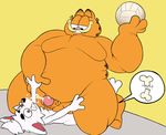  anal anal_penetration anthro balls belly big_belly canine eroborus feline fox garfield garfield_(series) humanoid_penis kitsune_(ero) male male/male male_on_top male_penetrating mammal nude on_top overweight overweight_male penetration penis sex size_difference smile sport volleyball 