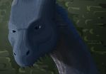  blue_eyes blue_skin day dragon eragon feathers female feral forest fur green_background hair hi_res horn love outside passion saphira scalie simple_background solo thorns tree 