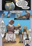 2024 3_toes 4_fingers anthro barefoot black_body black_scales blue_clothing blue_topwear claws clothed clothing comic diploma domestic_cat duo english_description english_text eyes_closed feet felid feline felis fingers fur happy headgear headwear hi_res holding_object lizard male mammal moobs open_mouth outside overweight overweight_male reptile sand scales scalie sigh sky space tail text third-party_edit toes topless topless_male topwear translated white_body white_fur world yucca