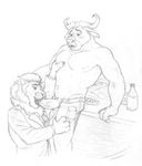  anthro big_penis blush bovine buffalo cape_buffalo chief_bogo clothed clothing desk disney duo erection feline fellatio glans greyscale grope hi_res horn humanoid_penis kneeling leodore_lionheart lion looking_down looking_pleasured male male/male male_penetrating mammal mane monochrome navel necktie neverwolf nipples open_mouth open_pants oral oral_penetration partially_retracted_foreskin pecs pencil_(artwork) penetration penis predator/prey sex suit topless traditional_media_(artwork) uncut unprofessional_behavior zootopia 