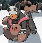 absurd_res all_fours ambiguous_gender ambiguous_penetration anal anal_knotting anal_penetration animal_genitalia anus balls bite black_eyes blush bodily_fluids brown_body brown_fur butt canid canine darkened_genitalia digital_media_(artwork) doggystyle duo ear_bite erection feral feral_on_feral feral_penetrated feral_penetrating feral_penetrating_feral forced from_behind_position fur generation_2_pokemon genital_fluids genitals group hi_res houndour interspecies knot knotting male male/ambiguous male/male male_penetrated male_penetrating male_penetrating_male mammal micropenis nintendo open_mouth outside penetration penile penile_penetration penis pokemon pokemon_(species) predator/prey predator_penetrating_prey puffy_anus rape rapistwerewolf rough_sex sentret sex small_penis snow son_(lore) tail winter