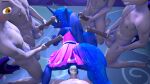 16:9 4k absurd_res anal anal_penetration animal_genitalia animal_penis anthro balls bat_pony big_penis blue_body blue_eyes bodily_fluids bottomwear cheerleader cheerleader_outfit clothed clothing crossdressing crossgender doggystyle equid equine equine_genitalia equine_penis feet femboy first_person_view friendship_is_magic from_behind_position ftm_crossgender gangbang genital_fluids genitals grey_body group group_sex hasbro hi_res horn humanoid_feet male male/male male_pov mammal medial_ring my_little_pony mythological_creature mythological_equine mythology night_guard_(mlp) penetration penis plantigrade precum princess_luna_(mlp) pupils royal_guard_(mlp) sex skirt slit_pupils unie widescreen winged_unicorn wings