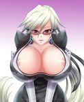  basquash! breasts glasses haruka_gracia huge_breasts leaning_forward 