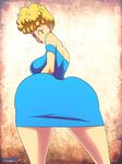  1girl ass blonde_hair dragon_ball dragonball dragonball_z layerth looking_back milf mrs._briefs 