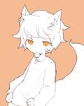  band-aid bandage candy canine child clothing cub food lollipop male mammal orange_eyes pinknuss simple_background solo sweater wolf young 