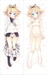  bed_sheet black_legwear black_ribbon black_shirt blonde_hair blue_eyes blush bra cameltoe collarbone dakimakura dress_shirt eyebrows_visible_through_hair from_above gochuumon_wa_usagi_desu_ka? groin hair_ribbon highres jacket kirima_sharo kneehighs looking_at_viewer lying miniskirt mitaonsha multiple_views navel on_back panties panty_pull plaid plaid_skirt pleated_skirt ribbon sample school_uniform serafuku shirt short_hair skirt skirt_removed tedeza_rize's_school_uniform underwear underwear_only white_bra white_jacket white_legwear white_panties white_skirt yellow_ribbon 