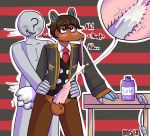  2019 4_fingers 5_fingers ? ?_face ahegao anal anal_penetration anatomically_correct anatomically_correct_penis animal_crossing animal_genitalia animal_penis anon anteater anteater_penis anthro balls bds17 black_eyes blush bottomless brown_fur brown_hair claws clothed clothing cum cum_in_ass cum_inside duo egg_vibrator english_text erection eyebrows eyelashes fluffy fluffy_tail fucked_silly fur grey_penis grey_skin hair human human_on_anthro humanoid_penis internal interspecies jacket long_snout looking_pleasured lube male male/male mammal moan motion_lines necktie nintendo nude olaf_(animal_crossing) open_mouth orgasm panting pattern_background penetration penis pilosan pink_penis sex sex_toy sheath signature simple_background snout striped_background sweat table teeth text tongue tongue_out vibrator video_games xenarthran 