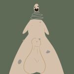 absurd_res animal_genitalia balls big_balls coil-head_(lethal_company) erinthebat fully_sheathed genitals hi_res humanoid lethal_company male missing_hand nails perspective presenting_balls saggy_balls sheath smile smiling_at_viewer solo tan_body