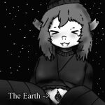 &gt;w&lt; 1:1 alien animated beanie blush breasts clothing directional_arrow earth earth_(planet) extreme_size_difference fangs female genitals greyscale hat headgear headwear humanoid legwear limila macro micro monochrome object_vore planet planet_dwarfing planet_in_pussy planet_insertion planet_vore pussy roswell_grey short_playtime size_difference solo teeth terra_macro teruni-inamor text thigh_highs topwear vore