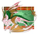  claws dragon feral fur galidor-dragon green_hair hair membranous_wings solo white_fur wings 