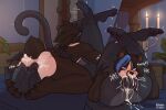 3:2 69_position anal anthro balls bear bedroom big_balls big_butt black_body black_fur black_hair black_nails black_pawpads black_toenails blue_eyes blue_hair bodily_fluids butt butt_grab colored_nails cum cum_drip cum_in_mouth cum_inside curling_toes dark_body dark_fur dripping duo eyewear feet felid fur genital_fluids genitals giant_panda glasses hair hand_on_butt head_between_thighs hi_res k0moya leg_grab male male/male mammal messy multicolored_body multicolored_hair nails onomatopoeia oral pawpads ponytail rimming saliva_on_balls saliva_on_face sex small_glasses sound_effects text thigh_grab toenails toes two_tone_body two_tone_hair