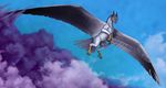  ambiguous_gender avian day detailed_background feathered_wings feathers feral galidor-dragon hybrid outside sky solo wings 
