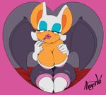  2017 anthro argento bat big_breasts breasts cleavage clothed clothing edit female lipstick looking_at_viewer makeup mammal membranous_wings rouge_the_bat solo sonic_(series) wings 
