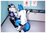  absurd_res anal anthro bdsm bloudin_(whatisdamatter) bluefox bodily_fluids bondage bound canid canine canis clothing coat collar crying cum_collecting doctor duo electrojac feet fisting fox gynecological_chair hi_res lab_coat male male/male mammal medical medical_gloves medical_instrument medication overwhelmed penetration redderblood restraints scientific_instrument sequence shaded spread_legs spread_toes spreading straitjacket syringe tears toes topwear vet wolf 