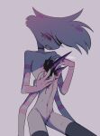 absurd_res angel_dust anthro arachnid arthropod blood bodily_fluids choker demon enaic31 gore hazbin_hotel hi_res impalement jewelry mostly_nude necklace spider wounded