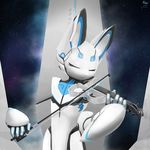  android anthro bow_(stringed_instrument) digital_media_(artwork) holding_object instrument lagomorph machine male mammal music musical_instrument platrev playing_music playing_violin rabbit robot solo violin 