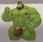 abs balls biceps bulge detailed_bulge genital_outline genitals green_arms green_balls green_body green_chest green_fingers green_hands green_head green_legs green_nipples green_penis green_skin hi_res humanoid lustful_desires male maul_(lustful_desires) muscular muscular_humanoid muscular_male nipples orc pecs penis penis_outline solo toastyfuzzbuns vein veiny_penis
